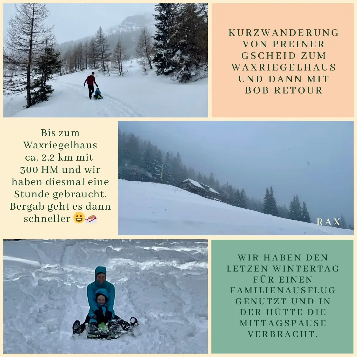 🛷We Found Winter – with Kids, a Sled, and a Backpack on the Rax