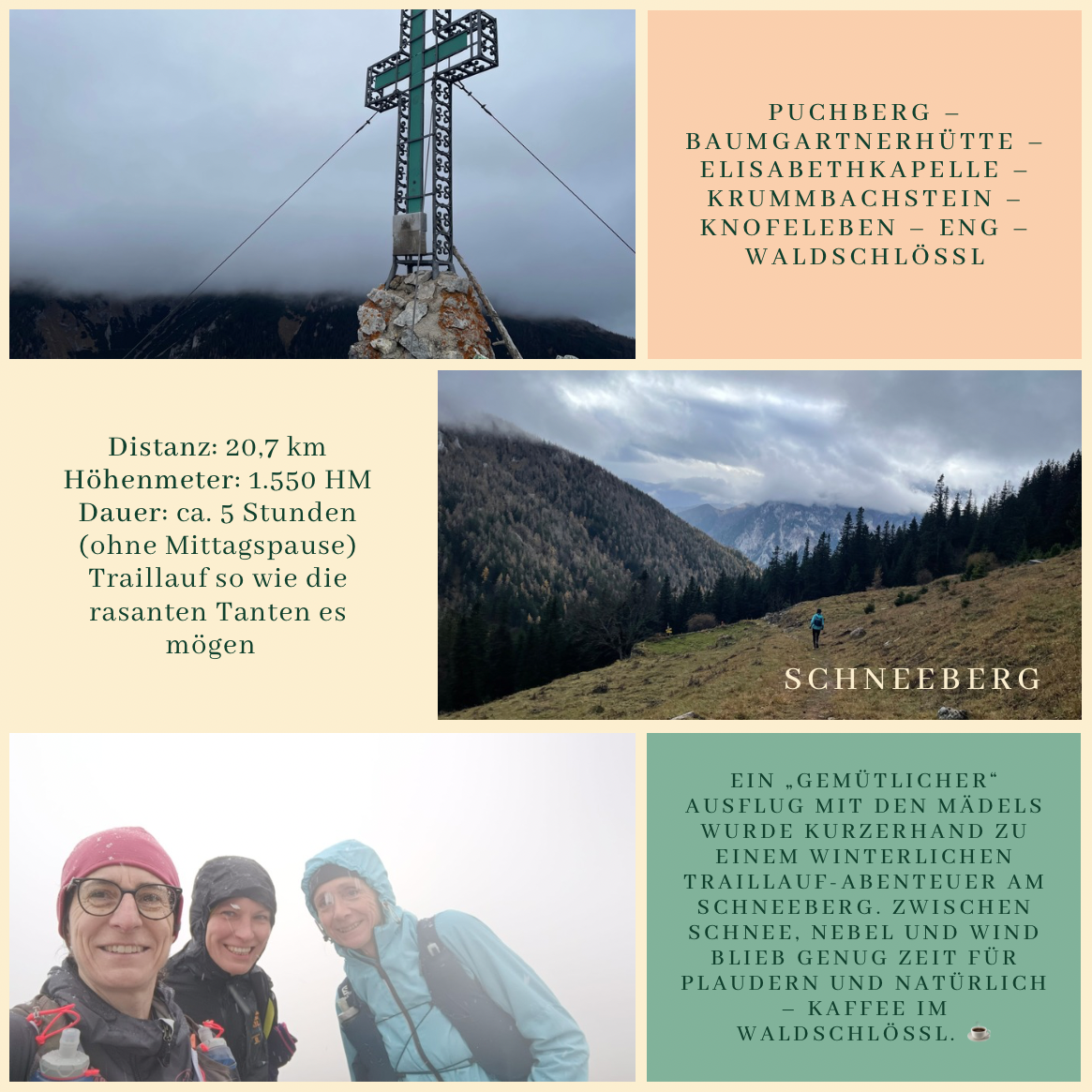 Lunch the Long Way – A Girls’ Trip with a Bit of Schneeberg Crossing