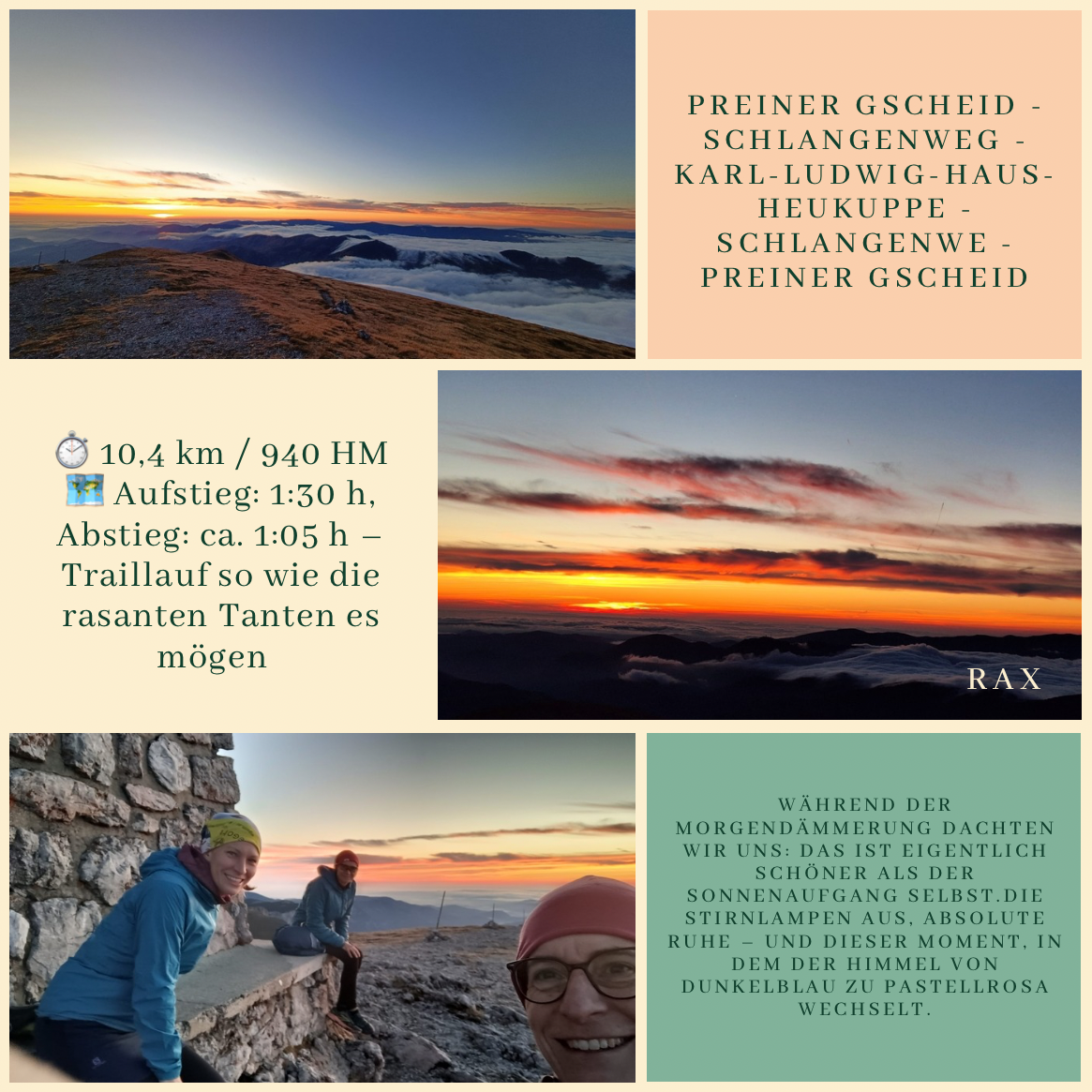 Dawn over the peaks – new plans before the world wakes up